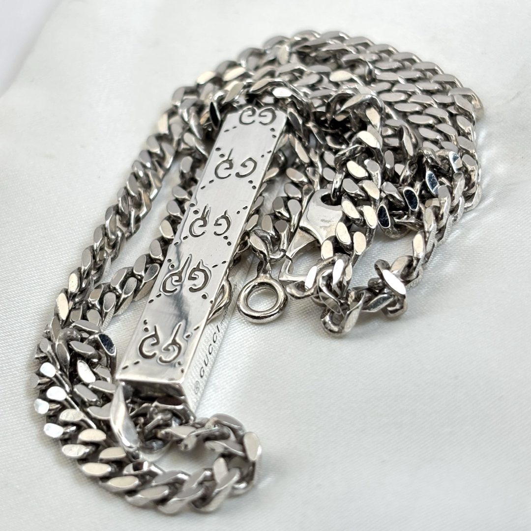 GUCCI - 【極美品】GUCCI GHOST グッチゴースト ネックレス 50m GUCCI - 【極美品】GUCCI GHOST グッチゴースト ネックレス 50m