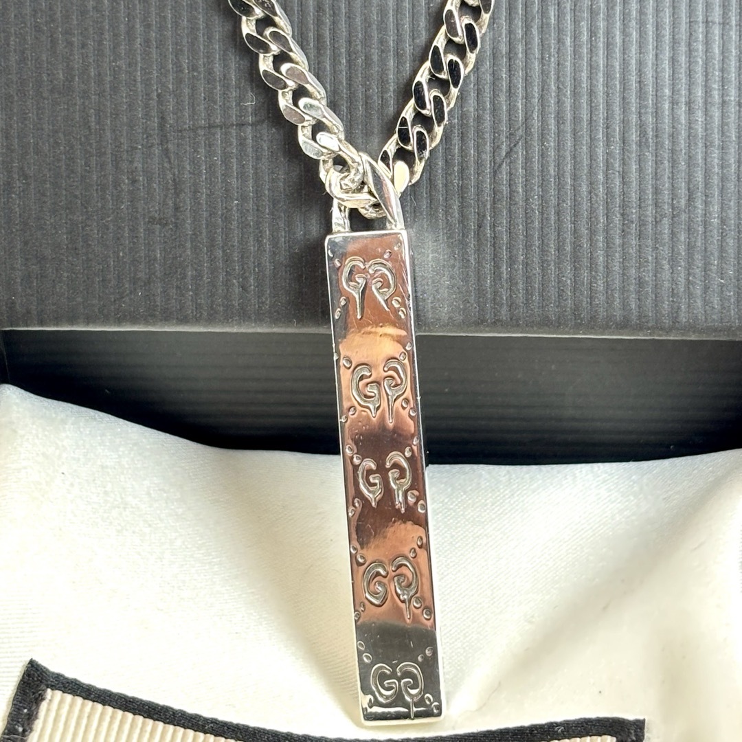 GUCCI - 【極美品】GUCCI GHOST グッチゴースト ネックレス 50m GUCCI - 【極美品】GUCCI GHOST グッチゴースト ネックレス 50m