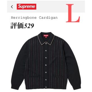 Supreme - Supreme Herringbone Cardigan Black largeの通販 by Supreme - Supreme Herringbone Cardigan Black largeの通販 by