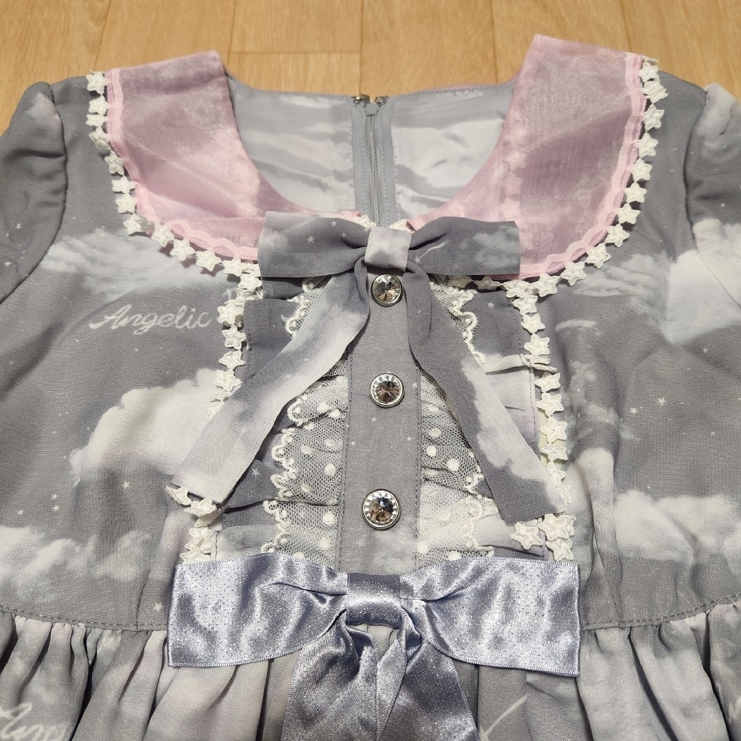 Angelic Pretty - 2点セット♡Misty Sky♡ワンピース&クリップ Angelic Pretty - 2点セット♡Misty Sky♡ワンピース&クリップ