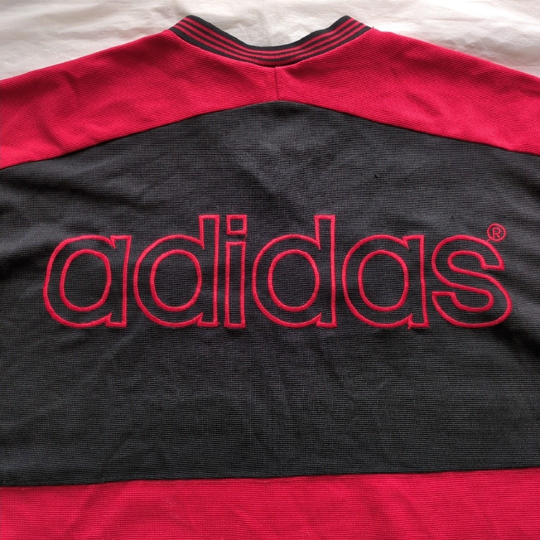 adidas - 80sアディダスゲームシャツトレフォイル両面刺繍バイ adidas - 80sアディダスゲームシャツトレフォイル両面刺繍バイ