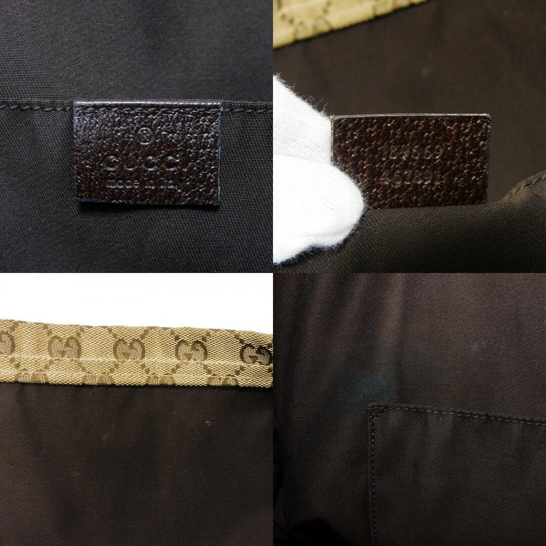 GUCCI - GUCCI グッチ GGキャンバス トート A4 カーフ ブラウン GUCCI - GUCCI グッチ GGキャンバス トート A4 カーフ ブラウン