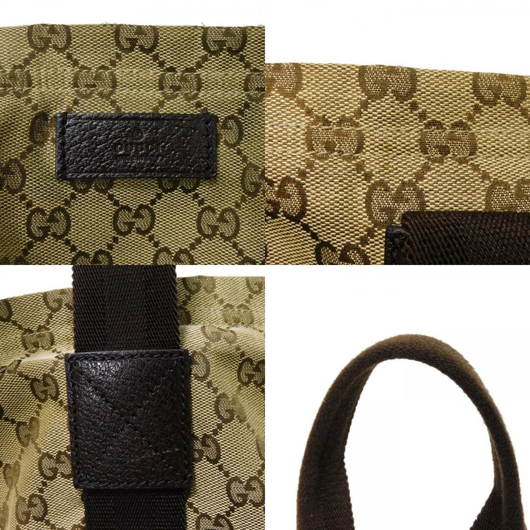 GUCCI - GUCCI グッチ GGキャンバス トート A4 カーフ ブラウン GUCCI - GUCCI グッチ GGキャンバス トート A4 カーフ ブラウン