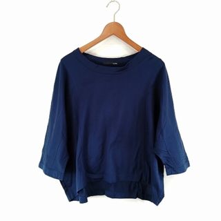ルピボット Le pivot ドルマン コットン カットソー 紺 ネイビー ルピボット Le pivot ドルマン コットン カットソー 紺 ネイビー