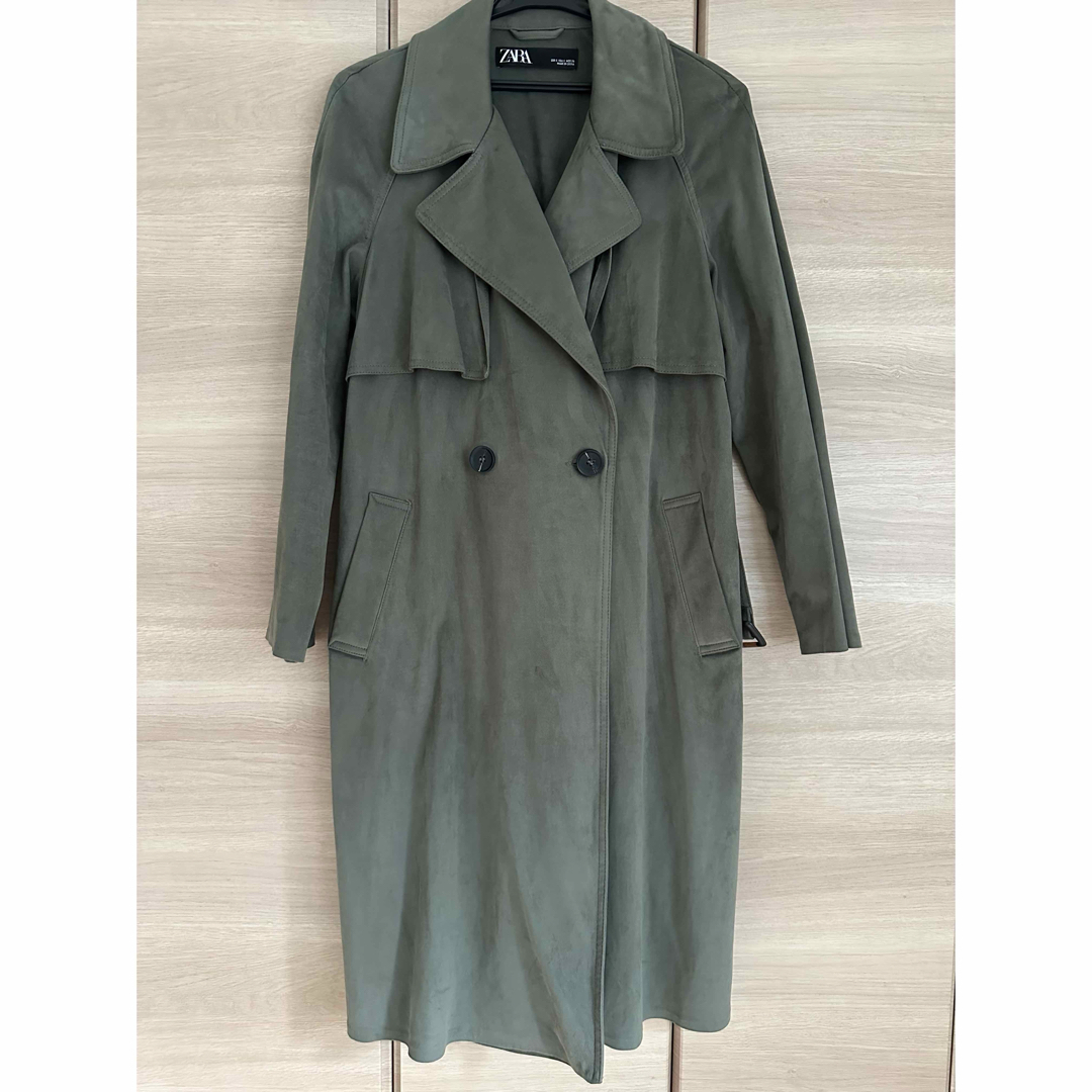 ZARA - ZARA|ロングトレンチコート(カーキ/EUR S)の通販 by ZARA - ZARA|ロングトレンチコート(カーキ/EUR S)の通販 by