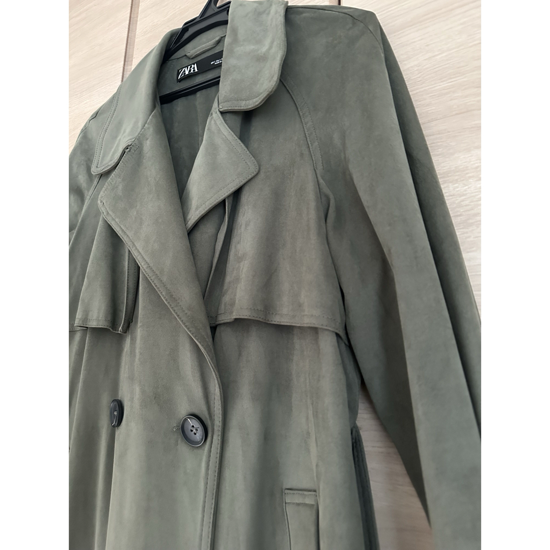 ZARA - ZARA|ロングトレンチコート(カーキ/EUR S)の通販 by ZARA - ZARA|ロングトレンチコート(カーキ/EUR S)の通販 by