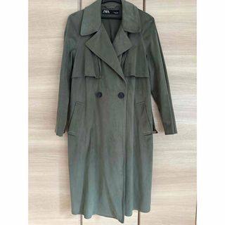ZARA - ZARA|ロングトレンチコート(カーキ/EUR S)の通販 by ZARA - ZARA|ロングトレンチコート(カーキ/EUR S)の通販 by