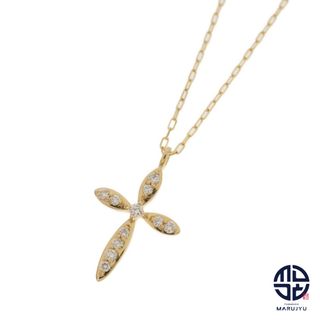 4℃ - 4℃ ヨンドシー K18YG 18金イエローゴールド ダイヤ クロス ネックレス ペンダント ジュエリー アクセサリー ブランド お守り