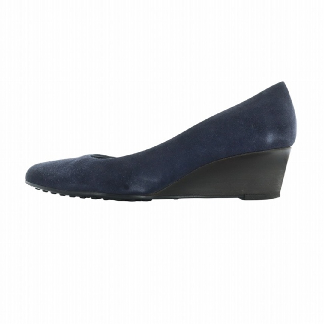 TOD'S - トッズ パンプス ウェッジソール スエード ロゴ 37.5 TOD'S - トッズ パンプス ウェッジソール スエード ロゴ 37.5