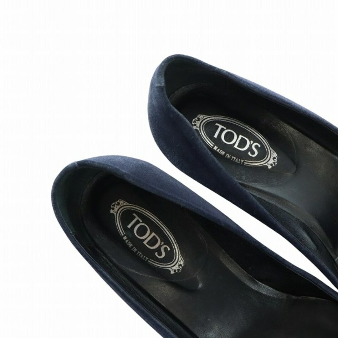 TOD'S - トッズ パンプス ウェッジソール スエード ロゴ 37.5 TOD'S - トッズ パンプス ウェッジソール スエード ロゴ 37.5
