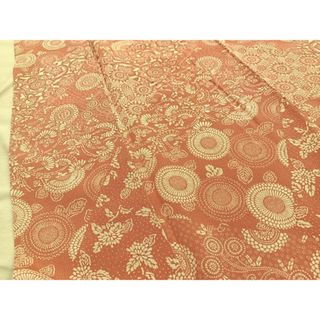 平和屋着物□上質な小紋 型染め 切嵌花文 鬼しぼ縮緬 正絹 逸品 平和屋着物□上質な小紋 型染め 切嵌花文 鬼しぼ縮緬 正絹 逸品