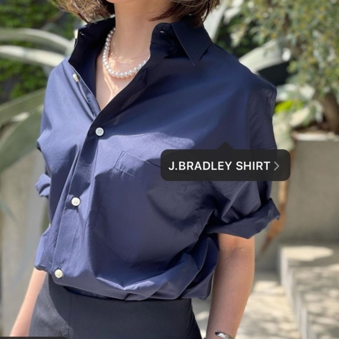 MADISONBLUE - マディソンブルー J.BRADLEY SHIRT ブラック 七分 MADISONBLUE - マディソンブルー J.BRADLEY SHIRT ブラック 七分