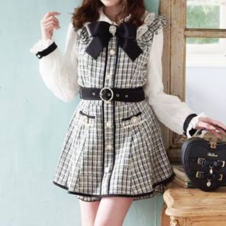 LIZ LISA - LIZLISA はしごリボンチェックティアードスカパン の LIZ LISA - LIZLISA はしごリボンチェックティアードスカパン の