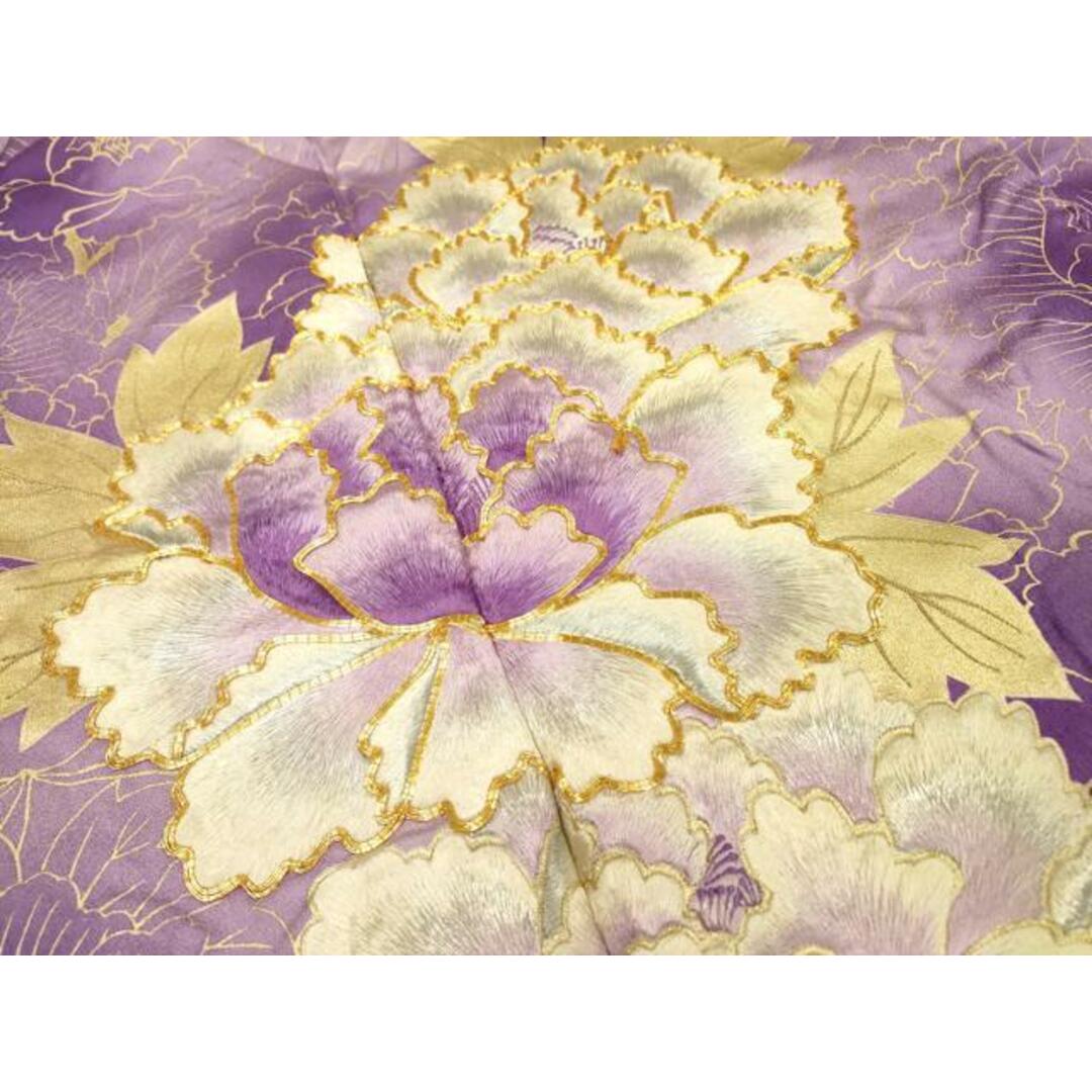 平和屋着物□豪華振袖 駒刺繍 牡丹文 暈し染め 金彩 正絹 逸品 平和屋着物□豪華振袖 駒刺繍 牡丹文 暈し染め 金彩 正絹 逸品