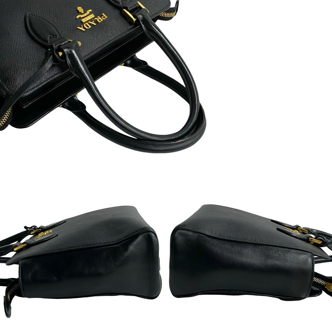 PRADA - 極 美品 PRADA プラダ ロゴ 金具 サフィアーノ レザー PRADA - 極 美品 PRADA プラダ ロゴ 金具 サフィアーノ レザー