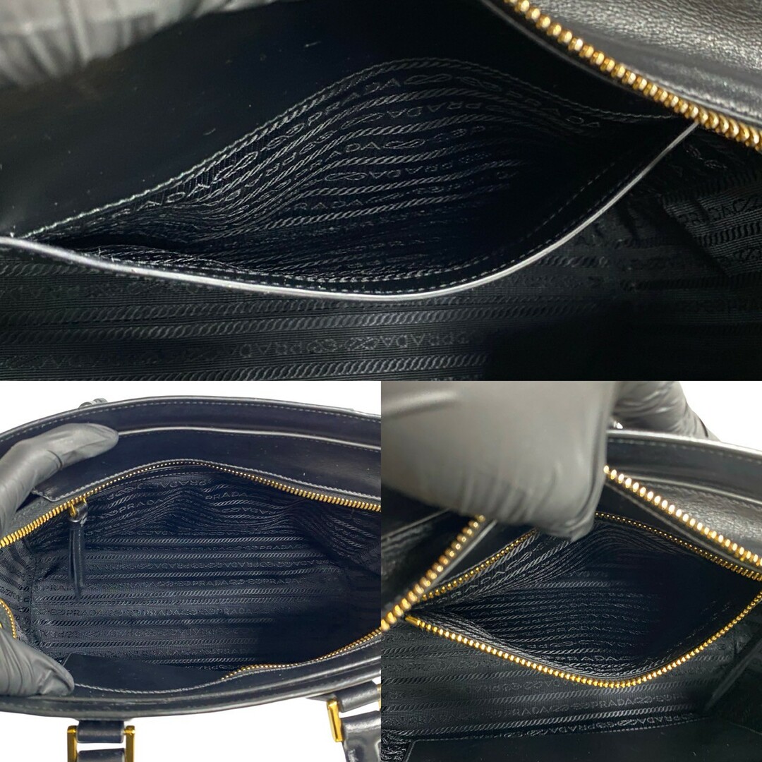 PRADA - 極 美品 PRADA プラダ ロゴ 金具 サフィアーノ レザー PRADA - 極 美品 PRADA プラダ ロゴ 金具 サフィアーノ レザー