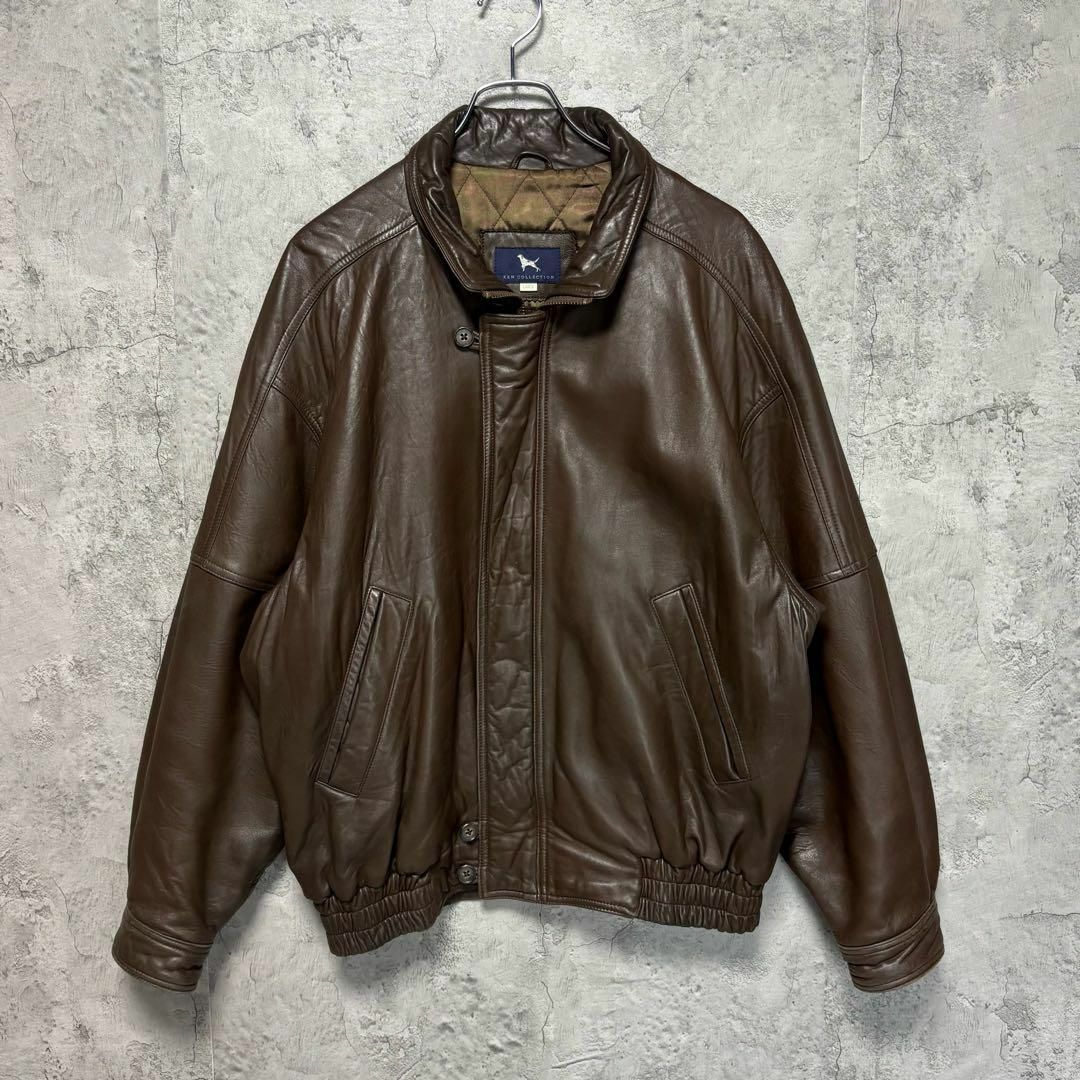 ケンコレクション ラムレザー 本革 レザージャケット ジップ ケンコレクション ラムレザー 本革 レザージャケット ジップ
