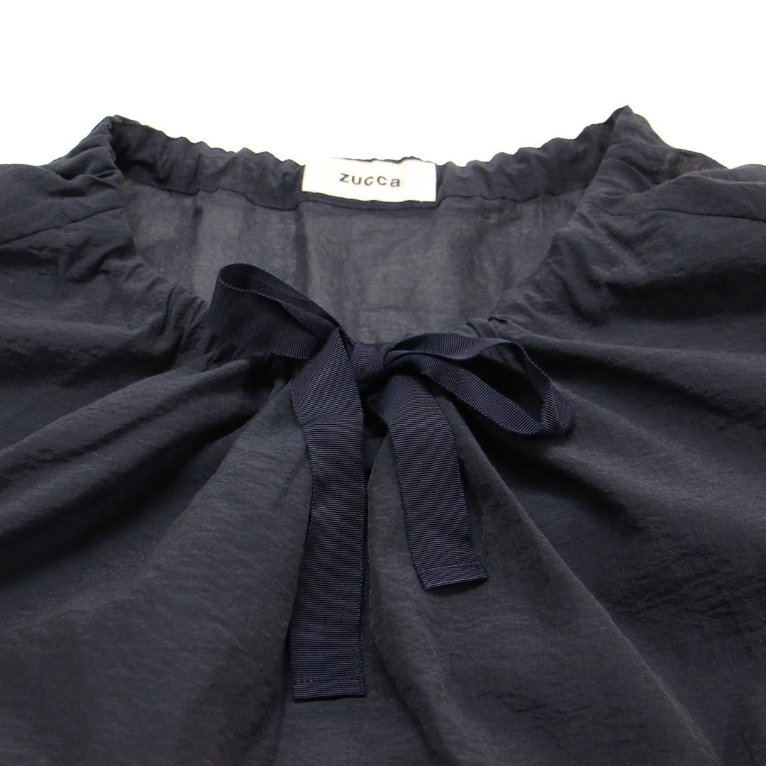 ZUCCa - 【美品】zucca ズッカ ブラウス ネイビー 紺 サイズ:M ZUCCa - 【美品】zucca ズッカ ブラウス ネイビー 紺 サイズ:M