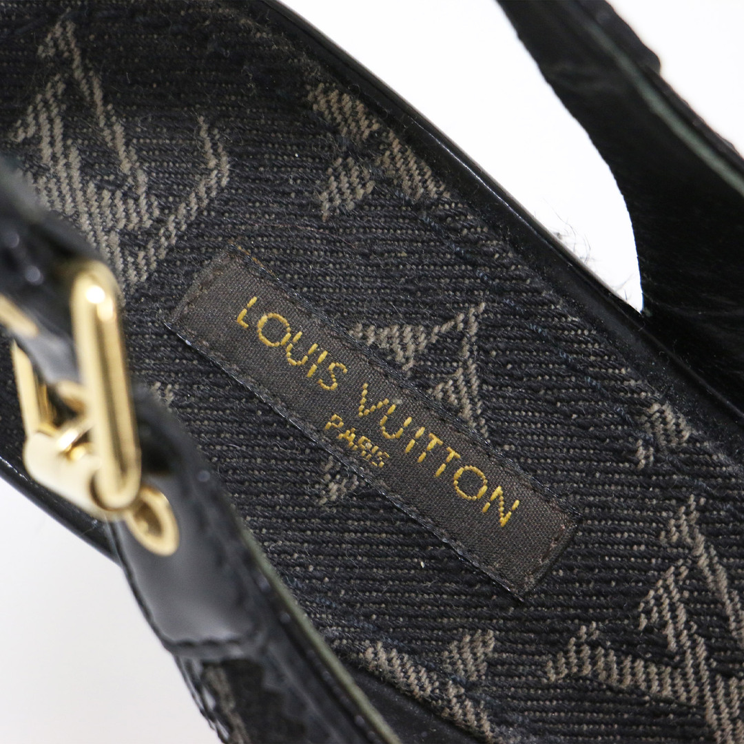 LOUIS VUITTON - LOUIS VUITTON ルイヴィトン サンダル ブラック LOUIS VUITTON - LOUIS VUITTON ルイヴィトン サンダル ブラック
