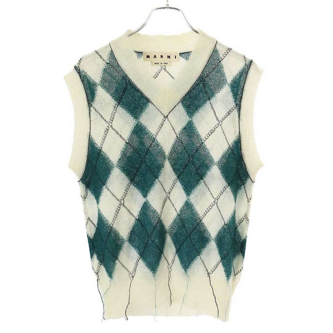 MARNI マルニ 18SS モヘアナイロンアーガイルチェックニット MARNI マルニ 18SS モヘアナイロンアーガイルチェックニット