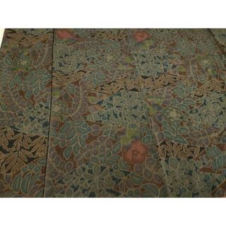平和屋着物■上質な小紋　辻が花　鬼しぼ縮緬　正絹　逸品　DAAO5451zy(着物)