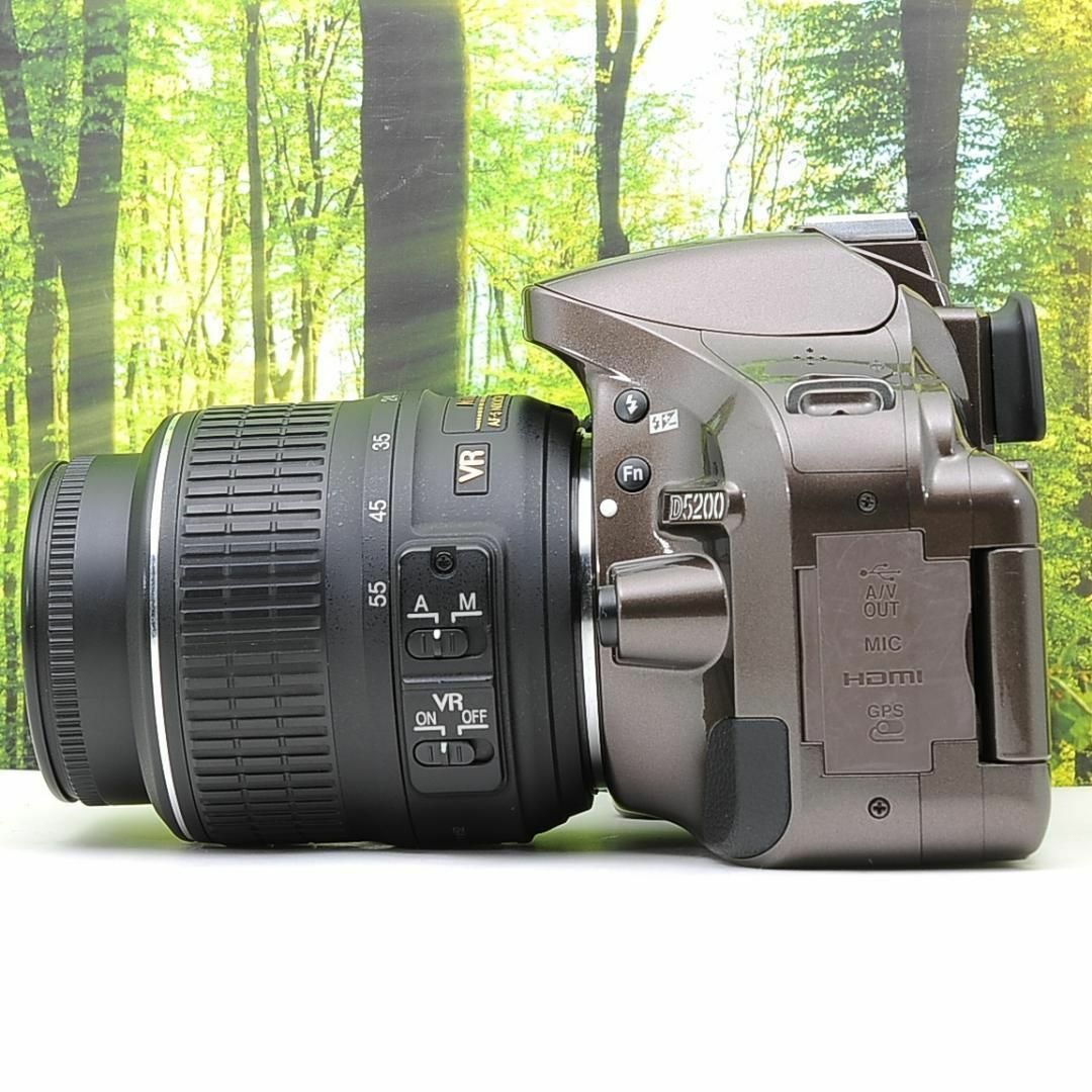 Nikon - スマホ転送OK☆Nikon D5200☆希少なブラウンカラー♪の Nikon - スマホ転送OK☆Nikon D5200☆希少なブラウンカラー♪の