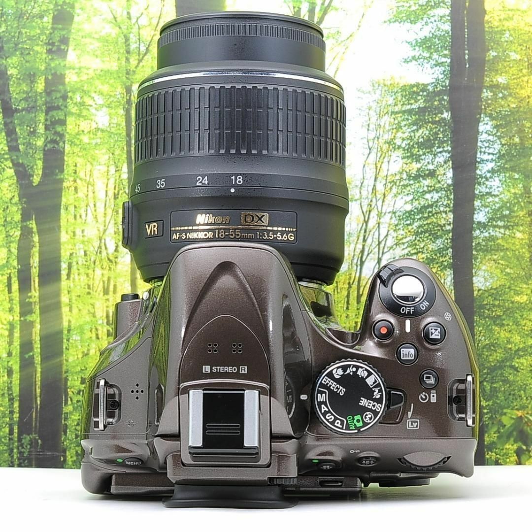Nikon - スマホ転送OK☆Nikon D5200☆希少なブラウンカラー♪の Nikon - スマホ転送OK☆Nikon D5200☆希少なブラウンカラー♪の