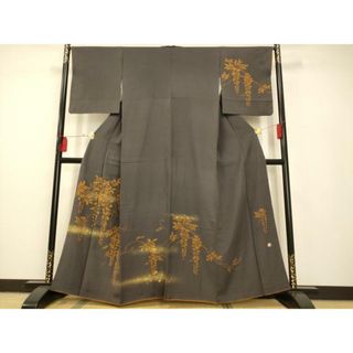 平和屋着物■訪問着　作家物　草花文　金彩　正絹　逸品　AAAQ5381fw(着物)