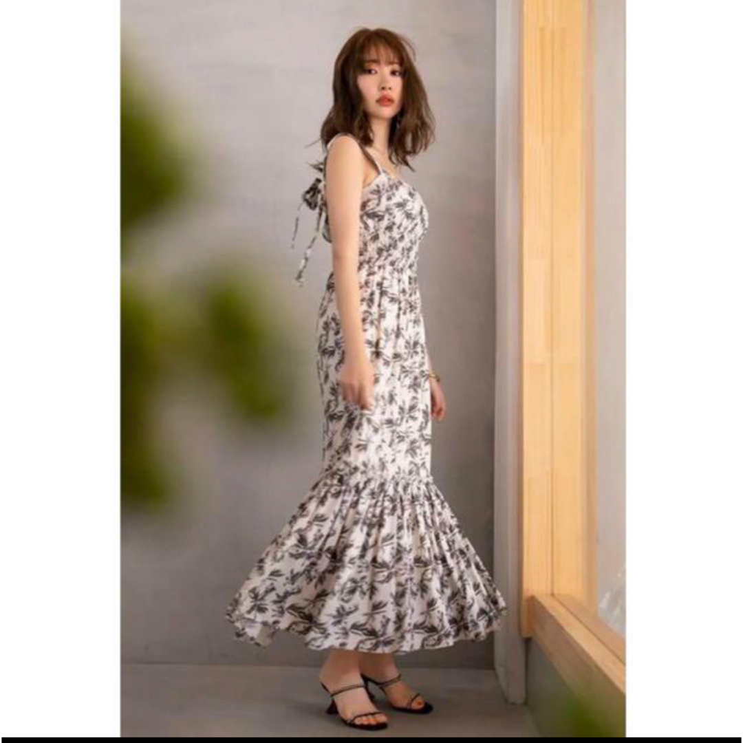 Her lip to - 美品herlipto Back Ribbon Floral Long Dressの Her lip to - 美品herlipto Back Ribbon Floral Long Dressの