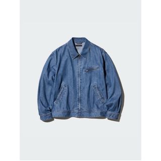 UNIQLO - ジップアップブルゾン デニム UNIQLO Lサイズの通販 by UNIQLO - ジップアップブルゾン デニム UNIQLO Lサイズの通販 by