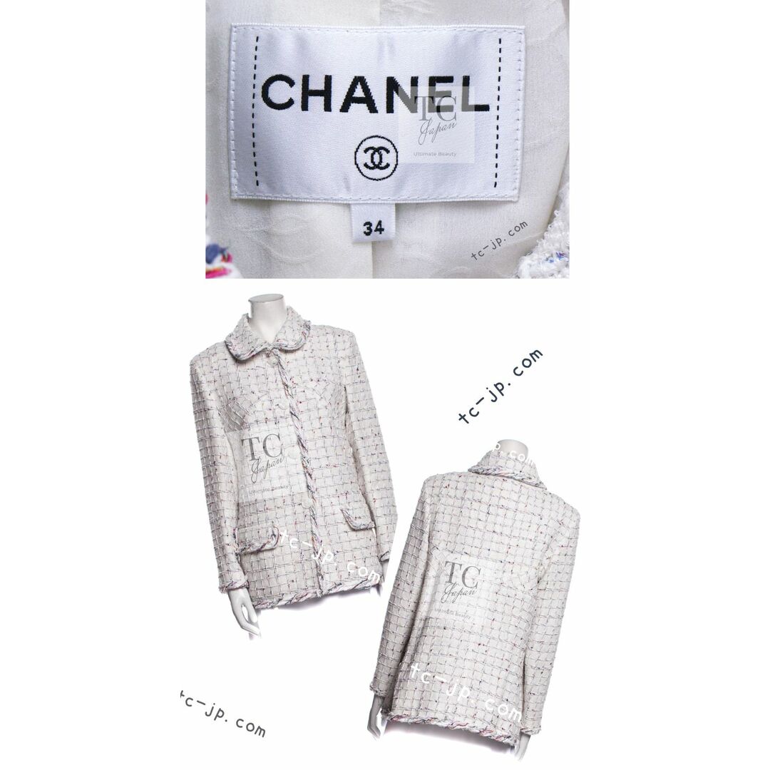 CHANEL - シャネル ジャケット 124万 CHANEL ホワイト ミックス CHANEL - シャネル ジャケット 124万 CHANEL ホワイト ミックス