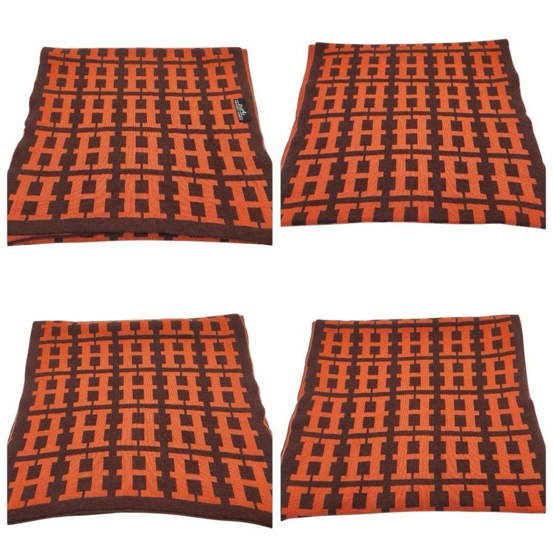 HERMES - 【美品】エルメス H柄 リバーシブル マフラー ウール HERMES - 【美品】エルメス H柄 リバーシブル マフラー ウール