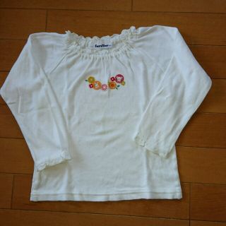 ファミリア(familiar)のすみれ27様専用！♥️familiar♥️ 長袖ホワイトカットソー。100㎝。(Tシャツ/カットソー)