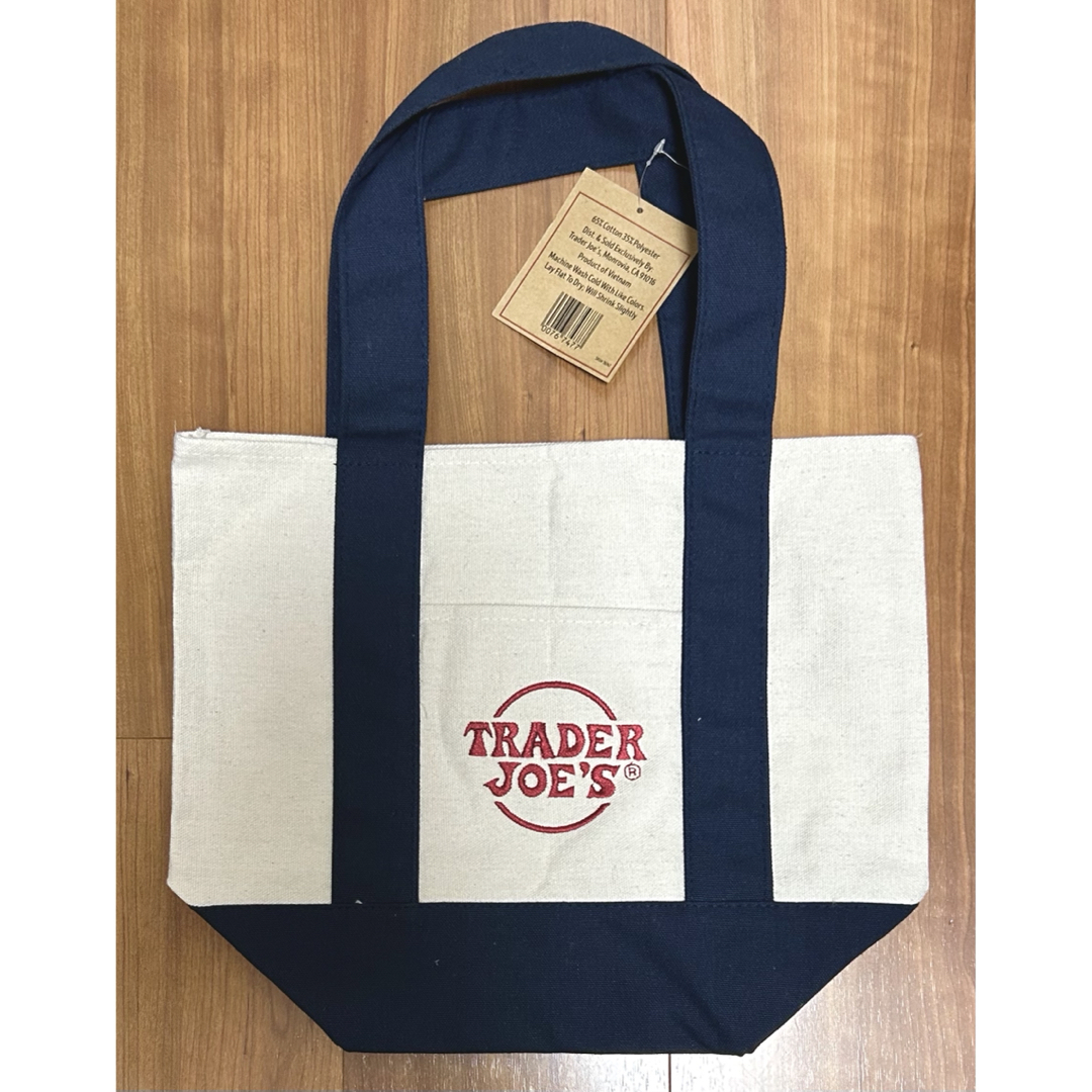 Trader Joe's トレーダージョーズ エコバッグ ミニ 紺 トート Trader Joe's トレーダージョーズ エコバッグ ミニ 紺 トート
