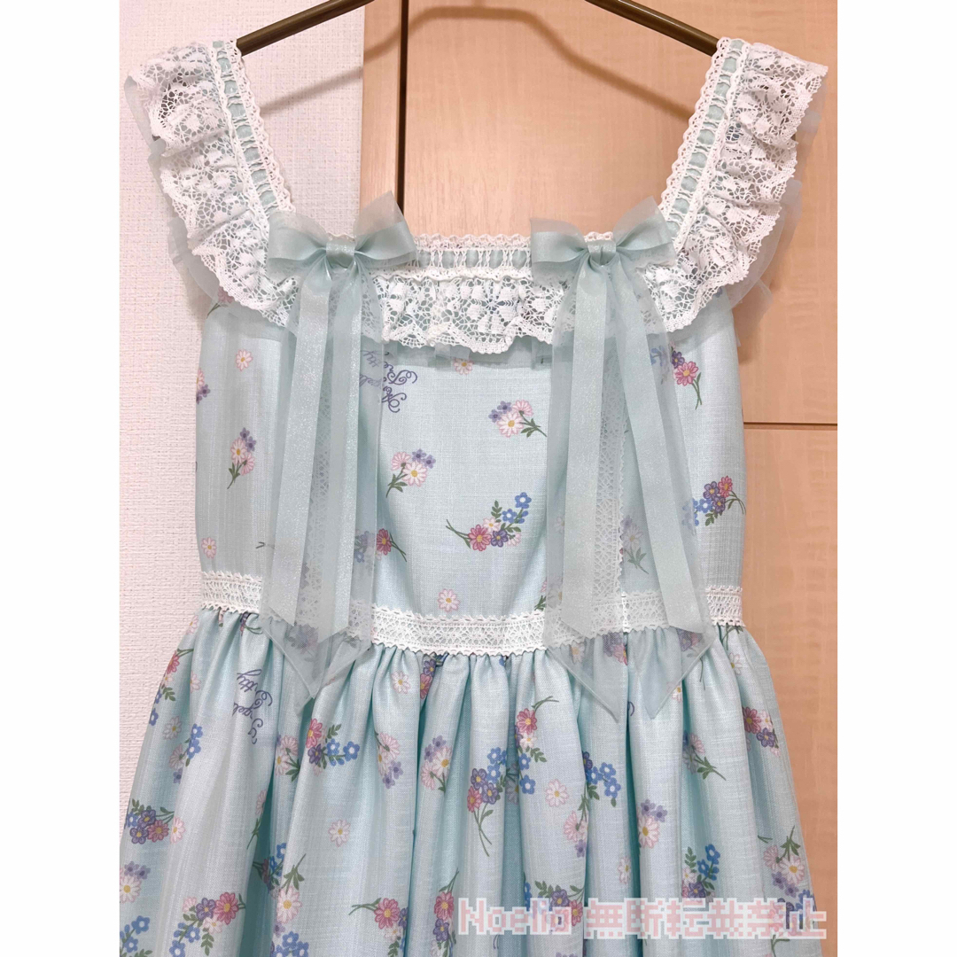 Angelic Pretty - Flower Kittenジャンパースカート(ミント)の Angelic Pretty - Flower Kittenジャンパースカート(ミント)の
