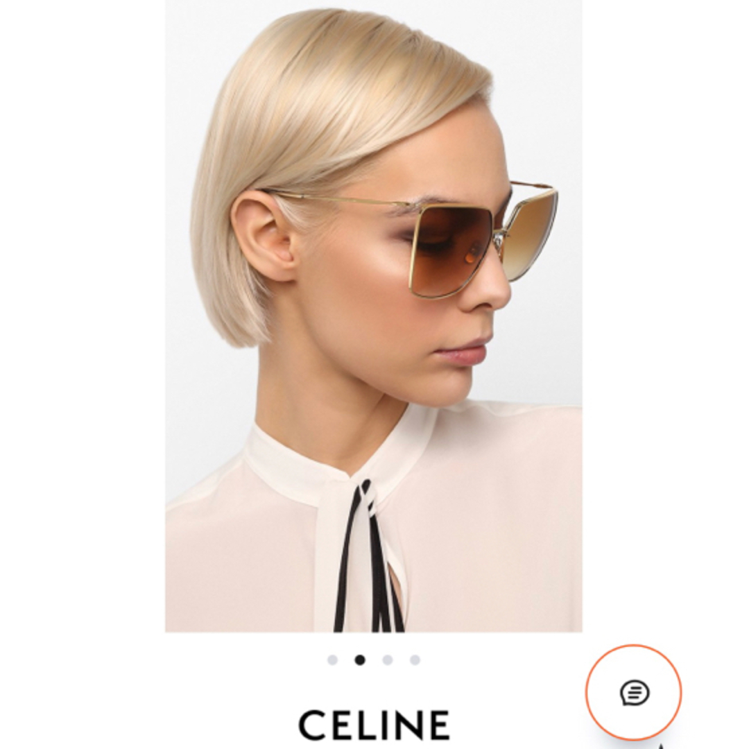 CELINE - 新品未使用 CELINE ブラウン スクエア サングラスの CELINE - 新品未使用 CELINE ブラウン スクエア サングラスの
