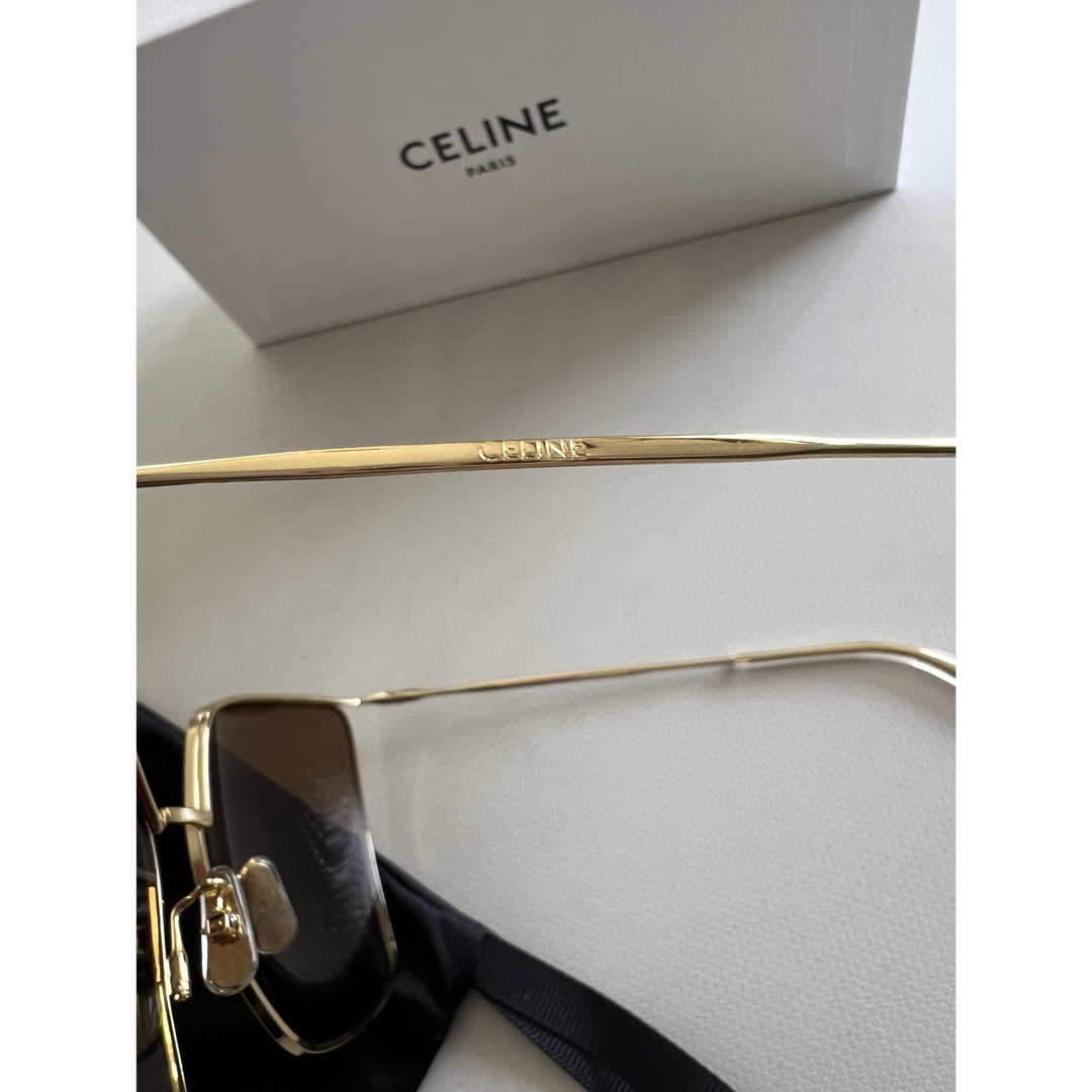 CELINE - 新品未使用 CELINE ブラウン スクエア サングラスの CELINE - 新品未使用 CELINE ブラウン スクエア サングラスの