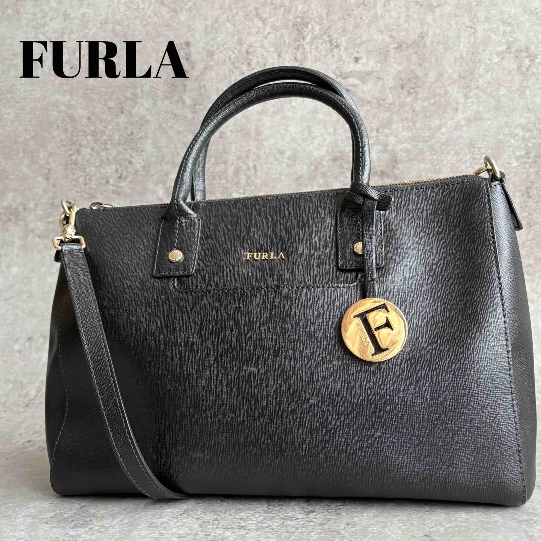FURLA - 【極美品】FURLA リンダ 2way ハンド ショルダーバッグ サフィアーノ