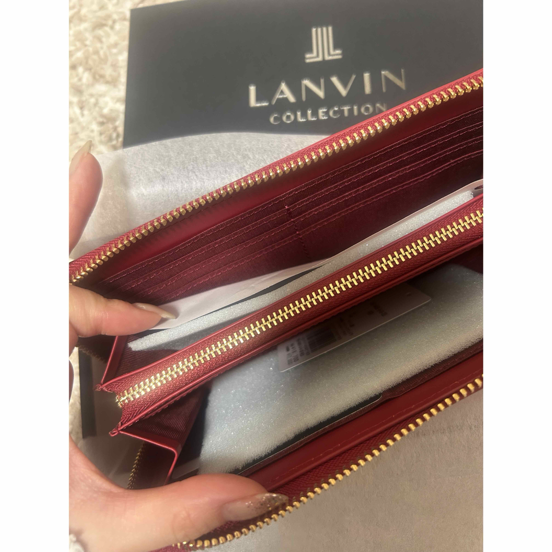 LANVIN COLLECTION - LANVIN ロゴパターン長財布 レッド 財布 LANVIN COLLECTION - LANVIN ロゴパターン長財布 レッド 財布