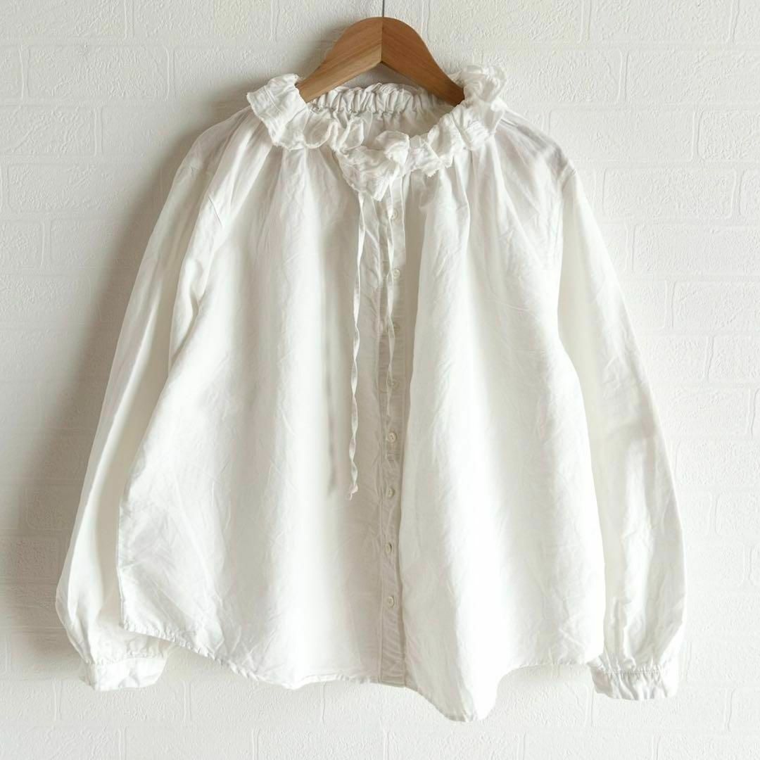 nest Robe - 美品✨nest Robe コットンリネンダンガリーフリル nest Robe - 美品✨nest Robe コットンリネンダンガリーフリル