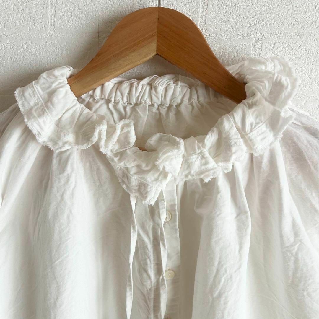 nest Robe - 美品✨nest Robe コットンリネンダンガリーフリル nest Robe - 美品✨nest Robe コットンリネンダンガリーフリル