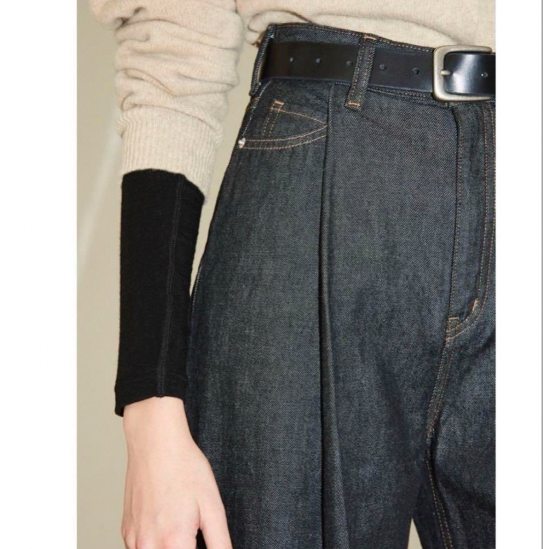CLANE - CLANE 広瀬すずTUCK WIDE DENIM PANTSライトブラックの CLANE - CLANE 広瀬すずTUCK WIDE DENIM PANTSライトブラックの