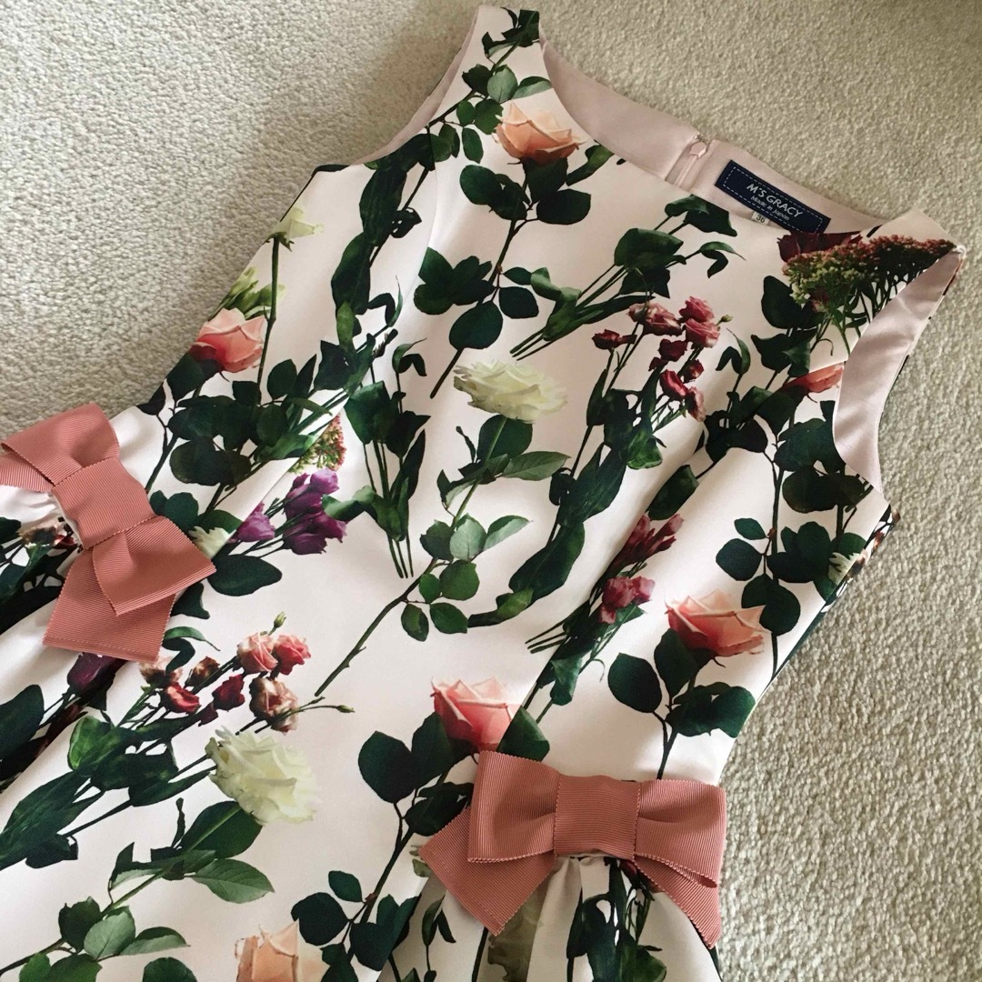 M'S GRACY - ⭐️ M'S GRACY エムズグレイシー 花柄ワンピース36 M'S GRACY - ⭐️ M'S GRACY エムズグレイシー 花柄ワンピース36