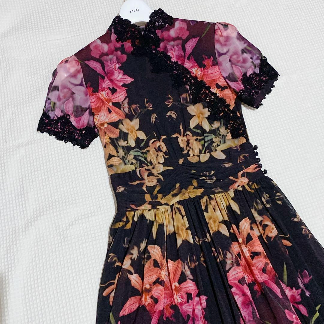 VIVIENNE TAM - 美品✨VIVIENNE TAM マオカラー ワンピース 花柄 VIVIENNE TAM - 美品✨VIVIENNE TAM マオカラー ワンピース 花柄