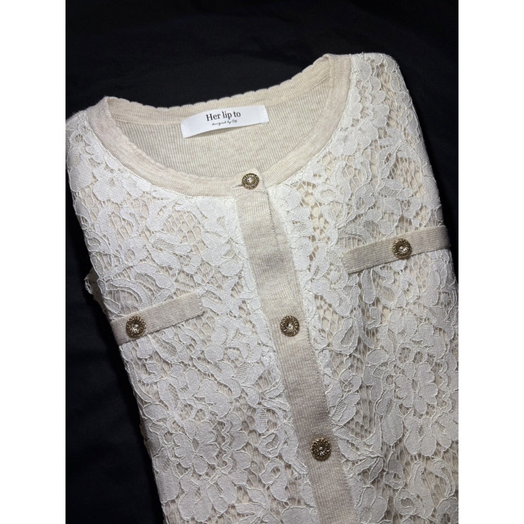 Her lip to - Herlipto Victoria Lace Belted Knit Dressの通販 Her lip to - Herlipto Victoria Lace Belted Knit Dressの通販