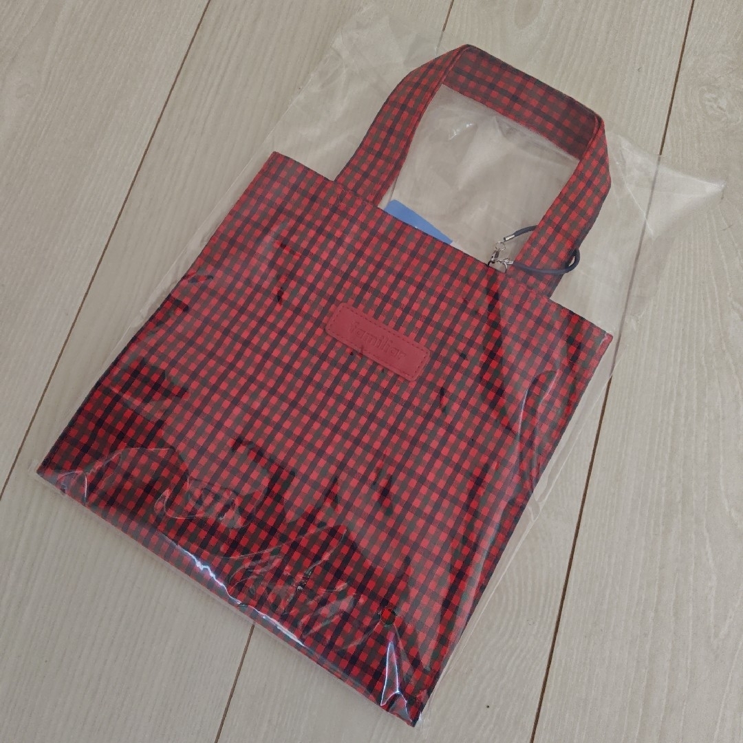 familiar - 【新品】ファミリア バッグ 赤チェックの通販 by familiar - 【新品】ファミリア バッグ 赤チェックの通販 by