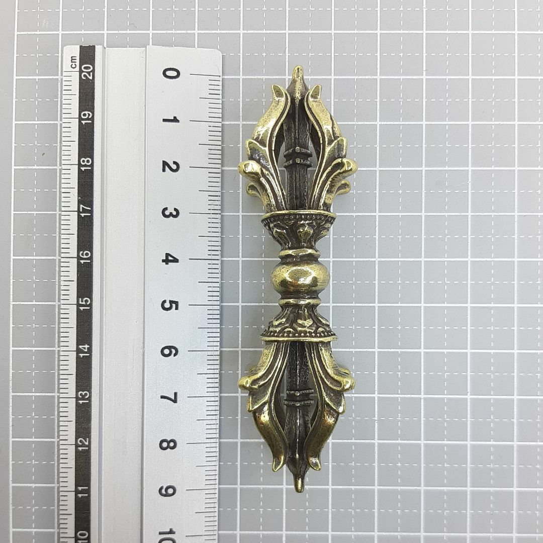 金剛杵② 五鈷杵 降魔杵 置物 真鍮 密教 法具 チベット インドラ 金剛杵② 五鈷杵 降魔杵 置物 真鍮 密教 法具 チベット インドラ