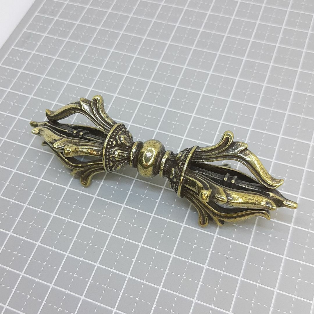 金剛杵② 五鈷杵 降魔杵 置物 真鍮 密教 法具 チベット インドラ 金剛杵② 五鈷杵 降魔杵 置物 真鍮 密教 法具 チベット インドラ