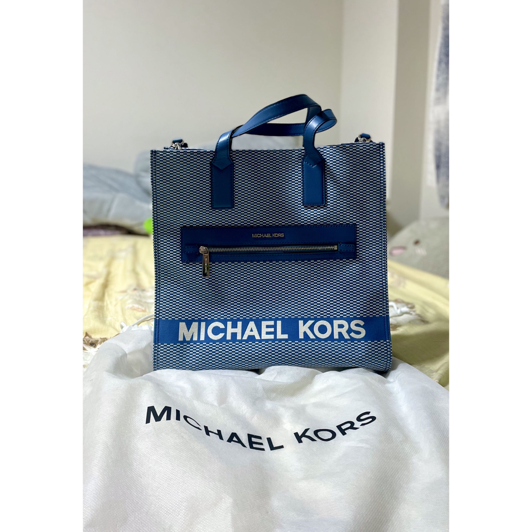 MICHAEL KORS - MICHAEL KORS KENLY NS トート ラージ ブルー MICHAEL KORS - MICHAEL KORS KENLY NS トート ラージ ブルー