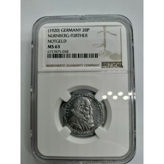 NGC MS63 1920年 ドイツ ヴェンツェル・ヤムニッツァー 八角形 2 NGC MS63 1920年 ドイツ ヴェンツェル・ヤムニッツァー 八角形 2